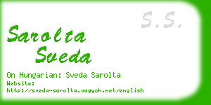 sarolta sveda business card